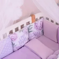 Детское постельное бельё Veres Lilac Peonies (2600000098380 ) Холлофайбер/ Пурпурный Pink photo 5