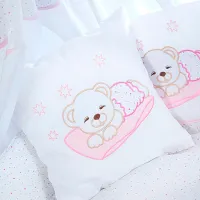 Детское постельное бельё Albero Mio Teddy Bear (C-6 H107) (5901571374178) Хлопок/ Белый Розовый photo 2