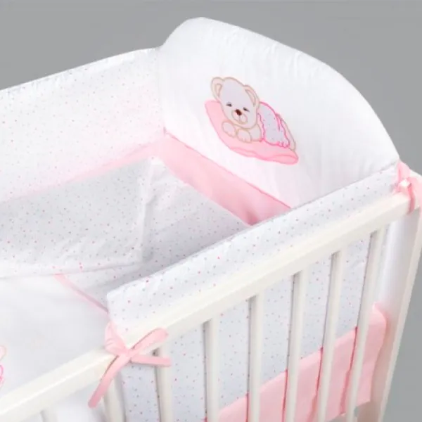 Детское постельное бельё Albero Mio Teddy Bear (C-6 H107) (5901571374178) Хлопок/ Белый Розовый photo 5 Детское постельное бельё Albero Mio Teddy Bear (C-6 H107) (5901571374178) Хлопок/ Белый Розовый photo 5