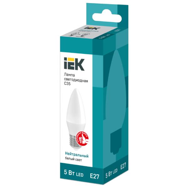 Bec LED IEK C35 LLE-C35-5-230-40-E27 E14/ 5 W/ 4000 K/ 450lm/ White photo 2 Bec LED IEK C35 LLE-C35-5-230-40-E27 E14/ 5 W/ 4000 K/ 450lm/ White photo 2