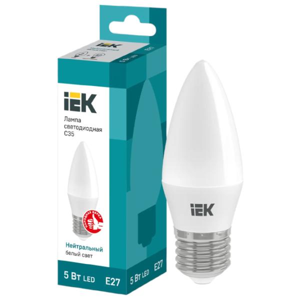 Bec LED IEK C35 LLE-C35-5-230-40-E27 E14/ 5 W/ 4000 K/ 450lm/ White photo 3 Bec LED IEK C35 LLE-C35-5-230-40-E27 E14/ 5 W/ 4000 K/ 450lm/ White photo 3