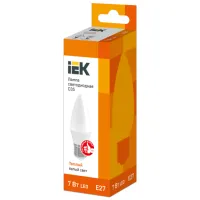 Bec LED IEK C35 LLE-C35-7-230-30-E27 E27/ 7 W/ 3300 K/ 630lm/ Yellow photo 2