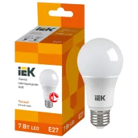 Bec LED IEK A60 LLE-A60-7-230-30-E27 E27/ 7 W/ 3300 K/ 630lm/ Yellow photo 3