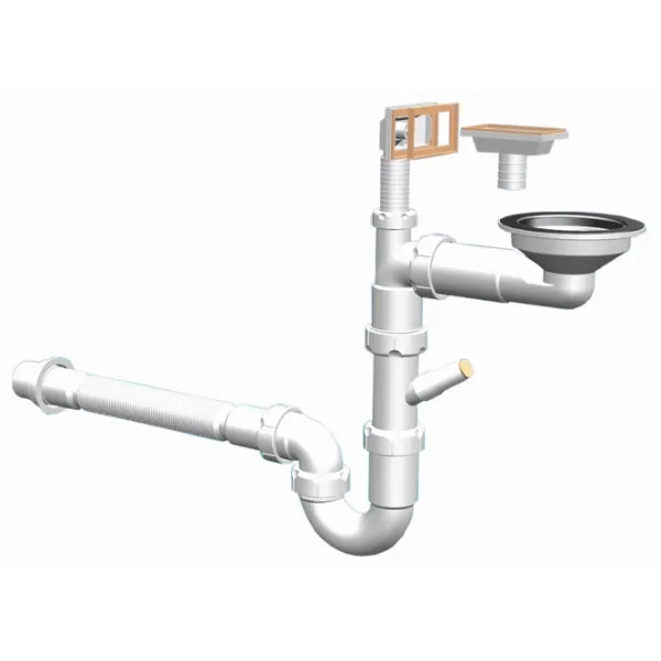 Chiuvetă Florentina Combi 650 65 x 48 / Piatră artificială, inox / Jasmin photo 2