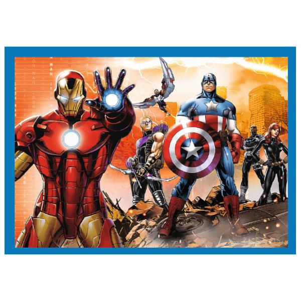 Пазл 2D Trefl 4in1 Brave Avengers 4+/ Количество деталей: 207 photo 2