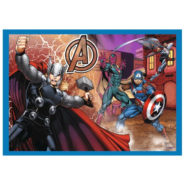 Пазл 2D Trefl 4in1 Brave Avengers 4+/ Количество деталей: 207 photo 3