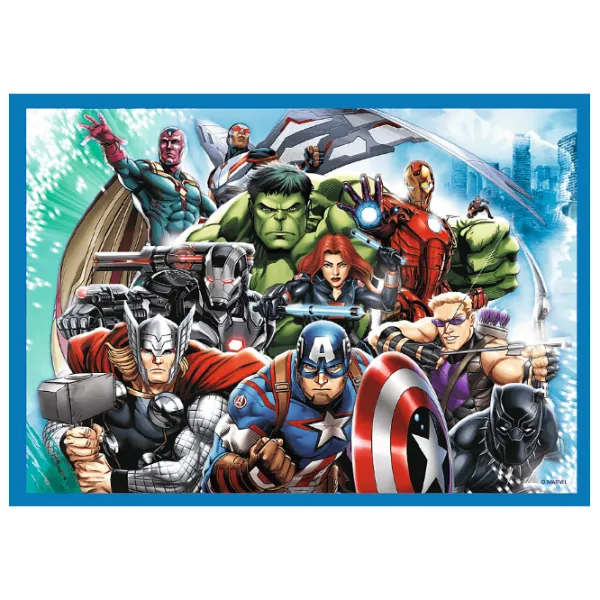 Пазл 2D Trefl 4in1 Brave Avengers 4+/ Количество деталей: 207 photo 4