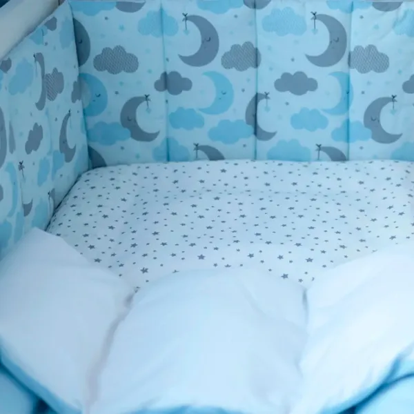 Детское постельное бельё Veres Sleepy moon (2600000101585 ) Хлопок, силикон, синтепон/ Синий Белый photo 3