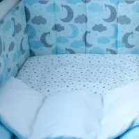 Детское постельное бельё Veres Sleepy moon (2600000101585 ) Синтепон/ Синий White photo 3