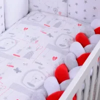 Детское постельное бельё Veres Bear House (2600000099592 ) Софтфайбер/ Серый Red photo 3