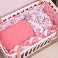 Детское постельное бельё Veres Velour Powdery leaves (2600000098441 ) Холлофайбер/ Розовый White photo 2