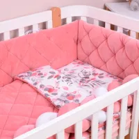 Детское постельное бельё Veres Velour Powdery leaves (2600000098441 ) Холлофайбер/ Розовый White photo 4