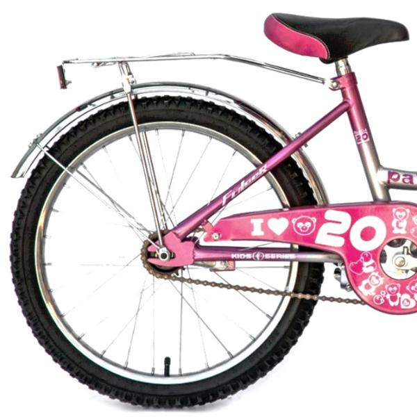 Bicicletă Fulger Panda 20" 11.6" Oțel/ Pink Silver photo 2 Bicicletă Fulger Panda 20" 11.6" Oțel/ Pink Silver photo 2