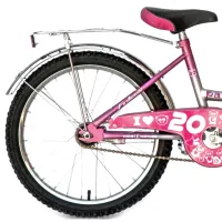 Bicicletă Fulger Panda 20" 11.6" Oțel/ Pink Silver photo 2