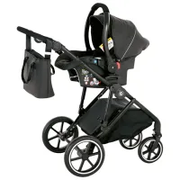 Cărucior pentru copil Glamvers Eagle 3 in 1 44409/ Black photo 5