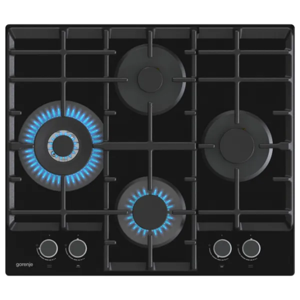 Plită încorporabilă pe gaz Gorenje GTW6D42AB Sticlă călită/ Black photo 2