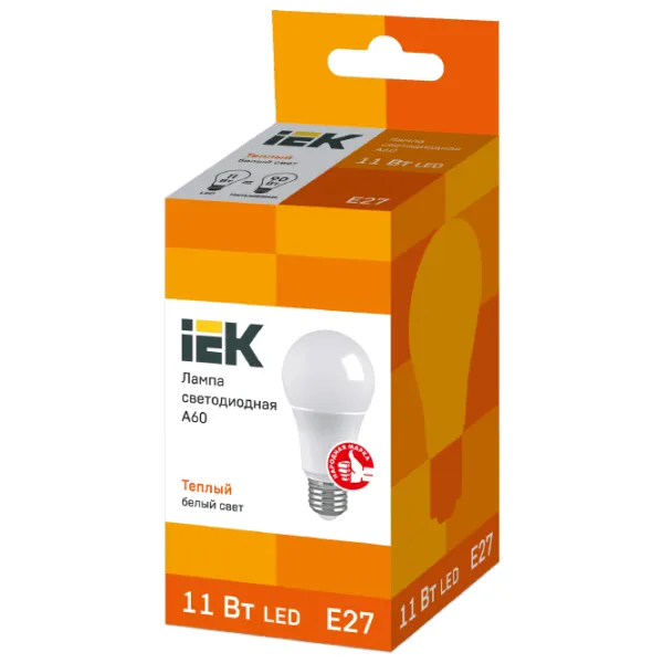 Bec LED IEK A60 LLE-A60-11-230-30-E27 E27/ 11 W/ 3300 K/ 990lm/ White photo 2