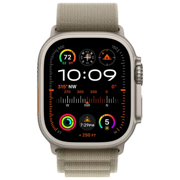 Умные часы Apple Watch Ultra 2 1.92"/ 49 мм/ Натуральный Титан - Оливковый альпийский/ MRF03RB/ A photo 2