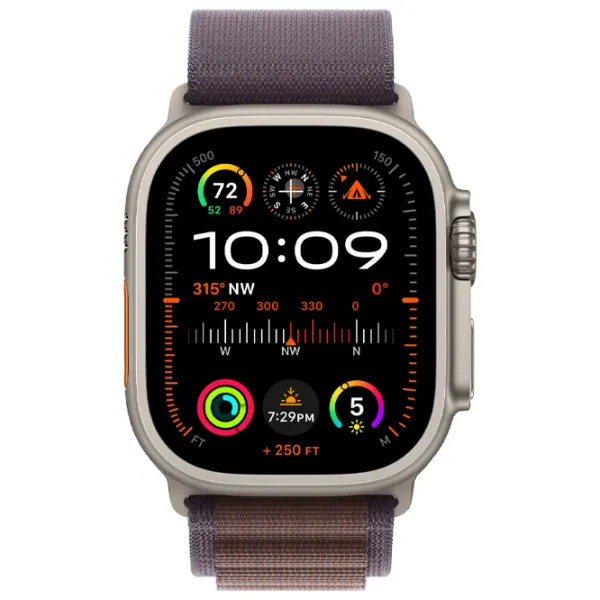 Ceas inteligent Apple Watch Ultra 2 1.92"/ 49 mm/ Natural Titanium - Indigo Alpine/ MRER3RB/ A photo 2