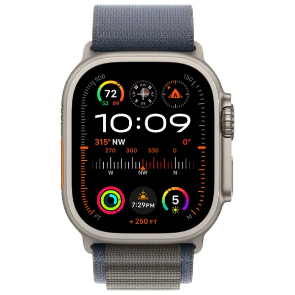 Умные часы Apple Watch Ultra 2 1.92"/ 49 мм/ Натуральный Титан - Голубая Альпийская/ MREQ3RB/ A photo 2