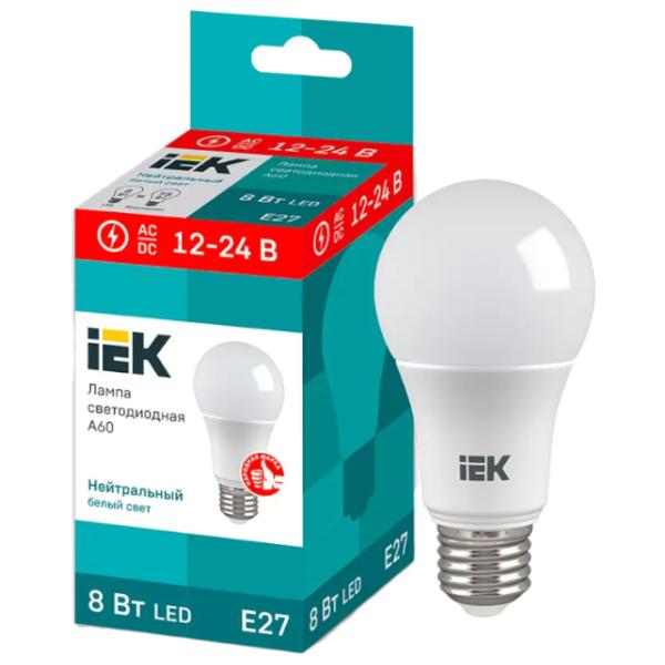 Bec LED IEK A60 LLE-A60-08-12-24-40-E27 E27/ 8 W/ 4000 K/ 760lm/ White photo 3 Bec LED IEK A60 LLE-A60-08-12-24-40-E27 E27/ 8 W/ 4000 K/ 760lm/ White photo 3