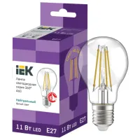Bec LED cu filament IEK A60 LLF-A60-11-230-40-E27-CL E27/ 11 W/ 4000 K/ 1320lm/ White photo 3