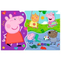 Puzzle 2D Trefl Super Giant 3in1 Meet Happy Peppa 2+/ Numărul de piese: 15 photo 2