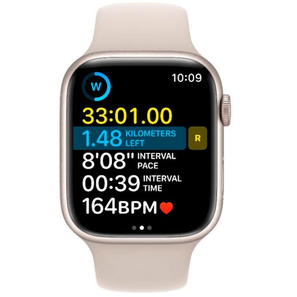 Ceas inteligent Apple Watch Series 9 1.69"/ 41 mm/ Starlight - Starlight/ MR8U3QR/ A photo 5