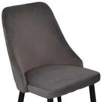 Scaun de bucătărie Evelin LC-640 Velur/ Dark Gray Black photo 2