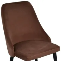 Scaun de bucătărie Evelin LC-640 Velur/ Brown Black photo 2