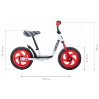 Bicicletă fără pedale Kikka Boo Viko 11" Metal/ Red White photo 3