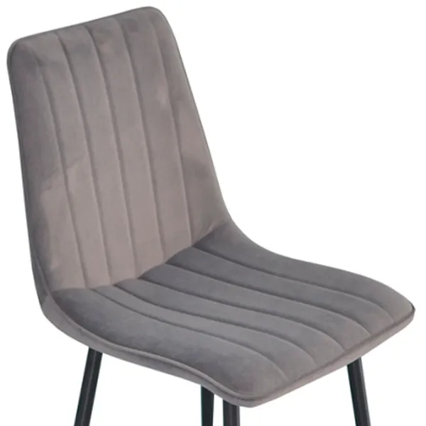 Scaun de bucătărie Evelin XR-154 B Velur/ Gray Black photo 2