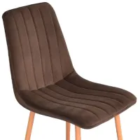Scaun de bucătărie Evelin XR-154 WO 16 Velur/ Dark Brown Beige photo 2