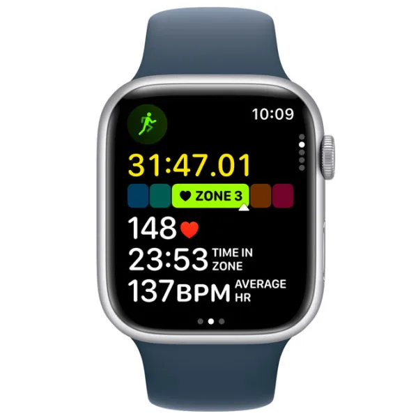 Ceas inteligent Apple Watch Series 9 1.9"/ 41 mm/ Silver - Storm Blue/ MR903QR/ A photo 3