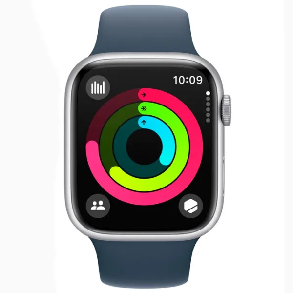 Ceas inteligent Apple Watch Series 9 1.9"/ 45 mm/ Silver - Storm Blue/ MR9D3QR/ A photo 4