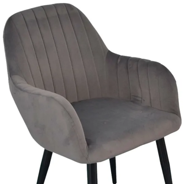 Scaun de bucătărie Evelin LC-621 B 57 Velur/ Dark Gray photo 2
