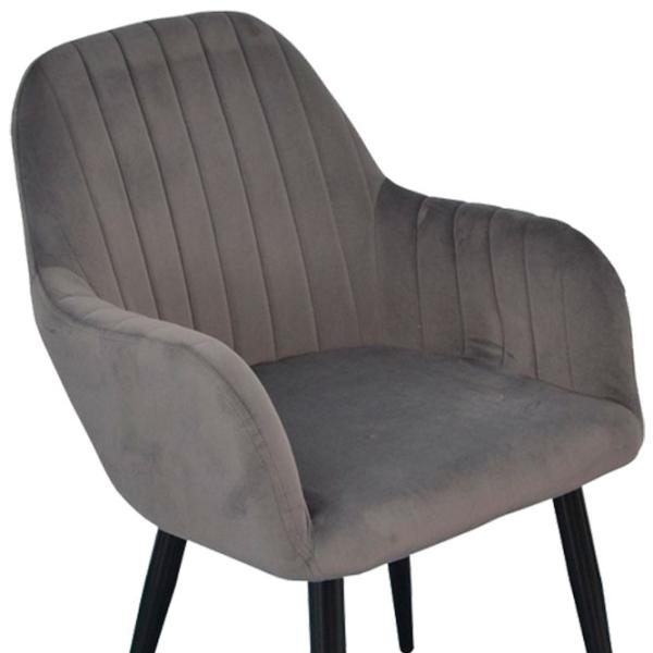 Scaun de bucătărie Evelin LC-621 B 57 Velur/ Dark Gray photo 2