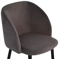 Scaun de bucătărie Evelin LC-618 B 57 Velur/ Dark Gray Black photo 2