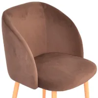 Scaun de bucătărie Evelin LC-618 B 57 Velur/ Dark Brown Beige photo 2