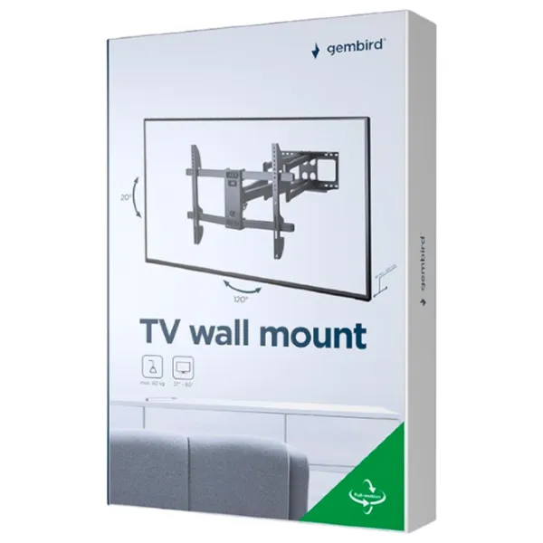 Suport TV Gembird WM-80ST-02 VESA 600 x 400 mm photo 10