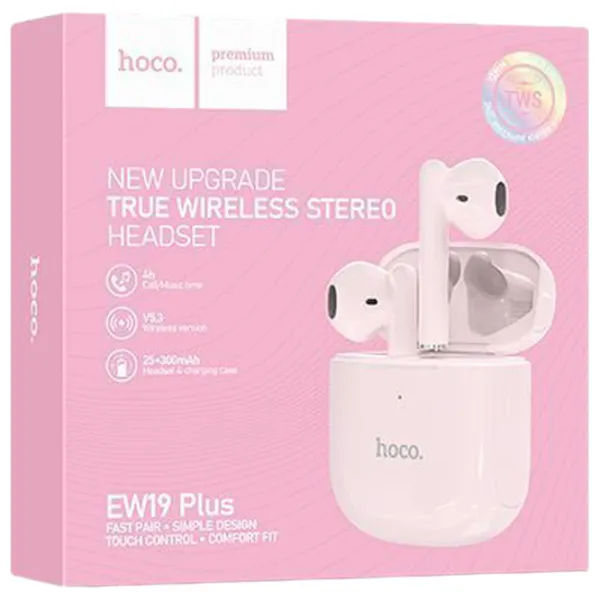Căști Hoco EW19 Plus Pink Fără fir/ Personal photo 3