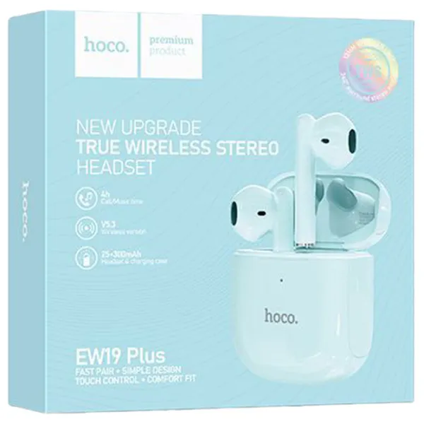 Наушники Hoco EW19 Plus Sierra Синий Беспроводные/ Персональный photo 3 Наушники Hoco EW19 Plus Sierra Синий Беспроводные/ Персональный photo 3