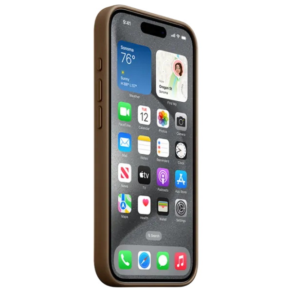 Чехол для смартфона Apple iPhone 15 Pro Apple/ MagSafe Back/ FineWoven/ Taupe Коричневый photo 3