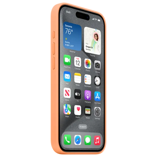 Husă pentru smartphone Apple iPhone 15 Pro Apple/ MagSafe Back/ TPU/ Sorbet Orange photo 3