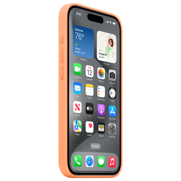 Husă pentru smartphone Apple iPhone 15 Pro Apple/ MagSafe Back/ TPU/ Sorbet Orange photo 3