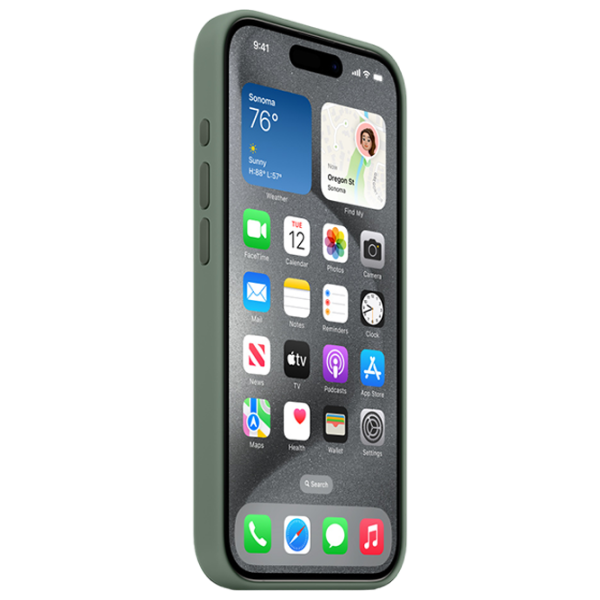 Чехол для смартфона Apple iPhone 15 Pro Apple/ MagSafe Back/ TPU/ Кипарис Зелёный photo 3 Чехол для смартфона Apple iPhone 15 Pro Apple/ MagSafe Back/ TPU/ Кипарис Зелёный photo 3