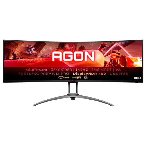Монитор AOC AG493QCX 49" 4K 144 Гц/ 1 мс/ Black Silver photo 4