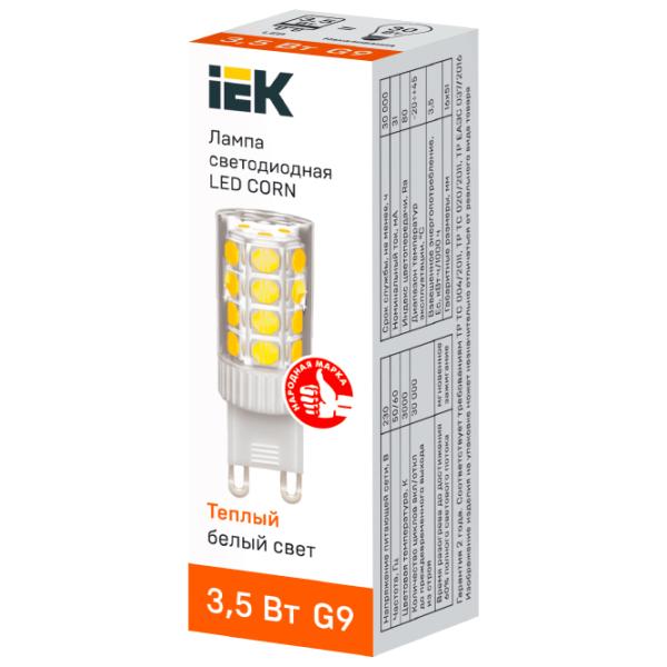 Bec LED IEK LED CORN LLE-CORN-4-230-30-G9 G9/ 3.5 W/ 3000 K/ 333lm/ White photo 2 Bec LED IEK LED CORN LLE-CORN-4-230-30-G9 G9/ 3.5 W/ 3000 K/ 333lm/ White photo 2