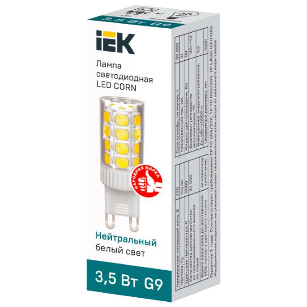 Лампочка светодиодная IEK LED CORN LE-CORN-4-230-40-G9 G9/ 3.5 Вт/ 4000 K/ 333лм/ White photo 3 Лампочка светодиодная IEK LED CORN LE-CORN-4-230-40-G9 G9/ 3.5 Вт/ 4000 K/ 333лм/ White photo 3