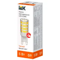 Bec LED IEK LED CORN LLE-CORN-5-230-30-G9 G9/ 5 W/ 3000 K/ 475lm/ White photo 2